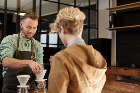 Barista Pouring Coffee