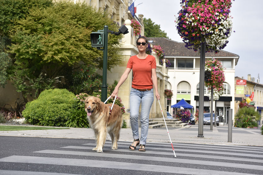 Woman with Service Dog