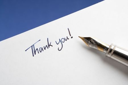 Writing thank-you notes