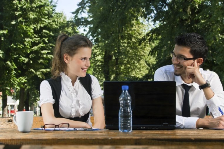 Couple with Computer