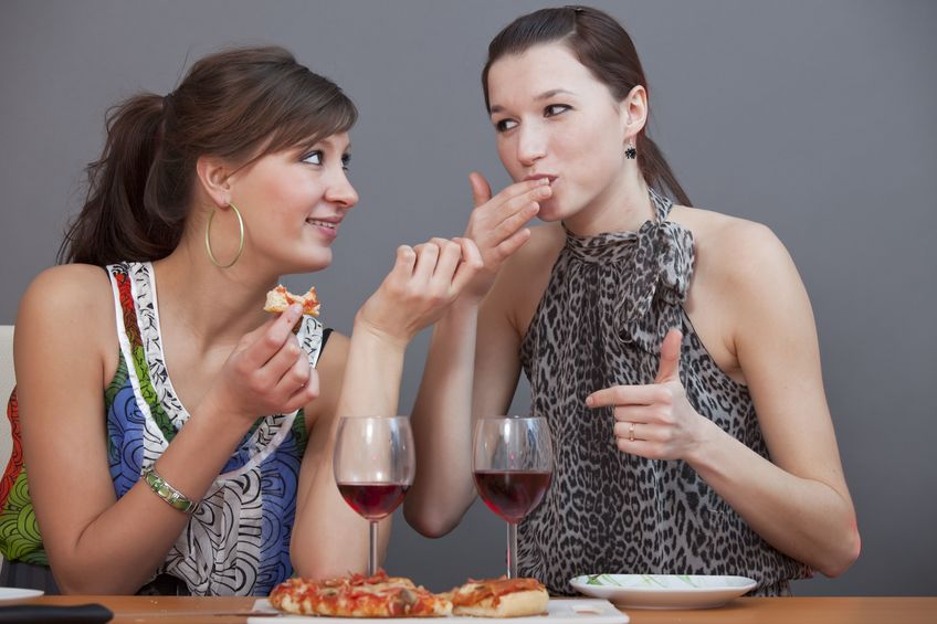 Friends Eating Pizza