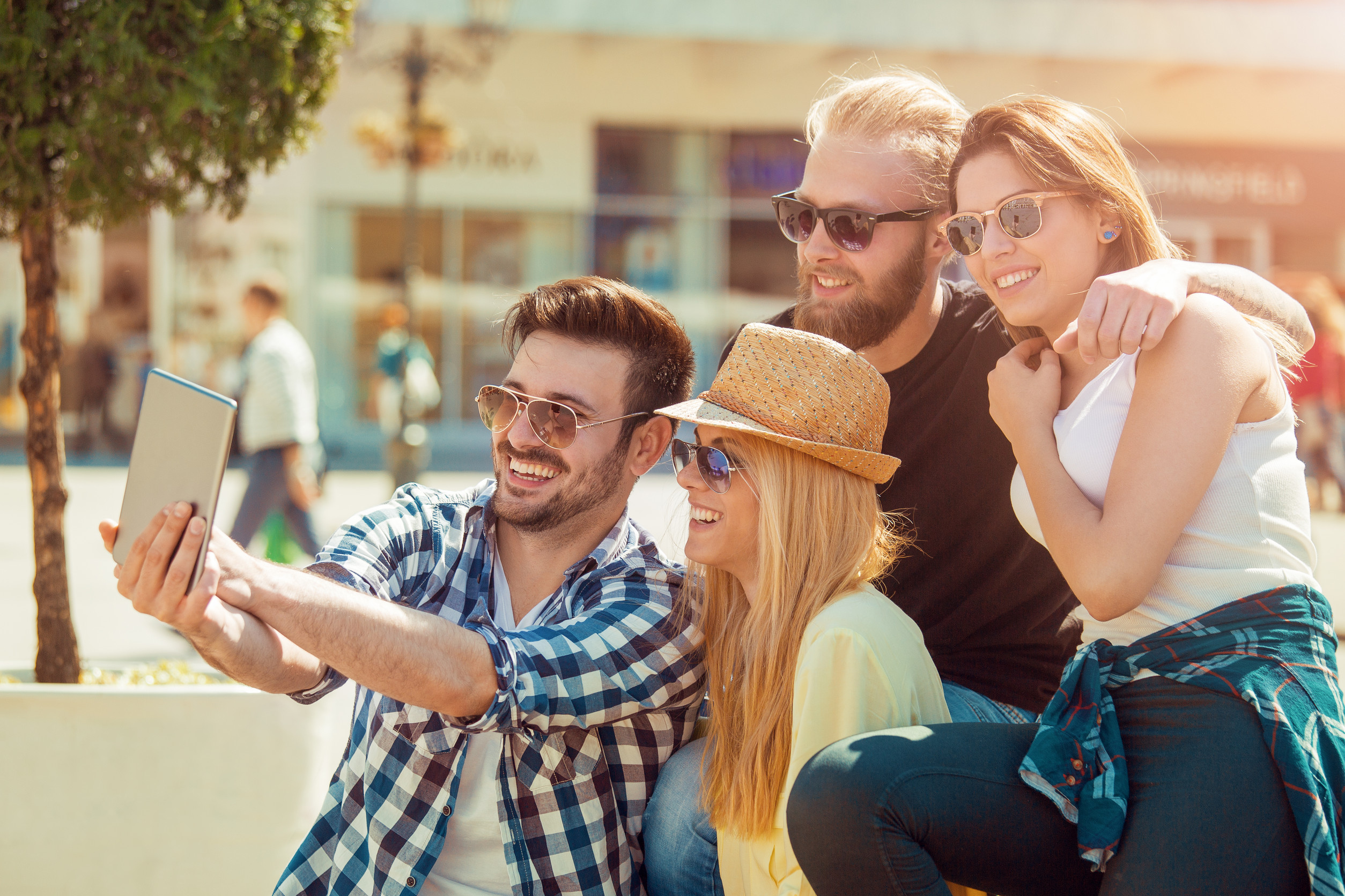 Friends Taking a Selfie