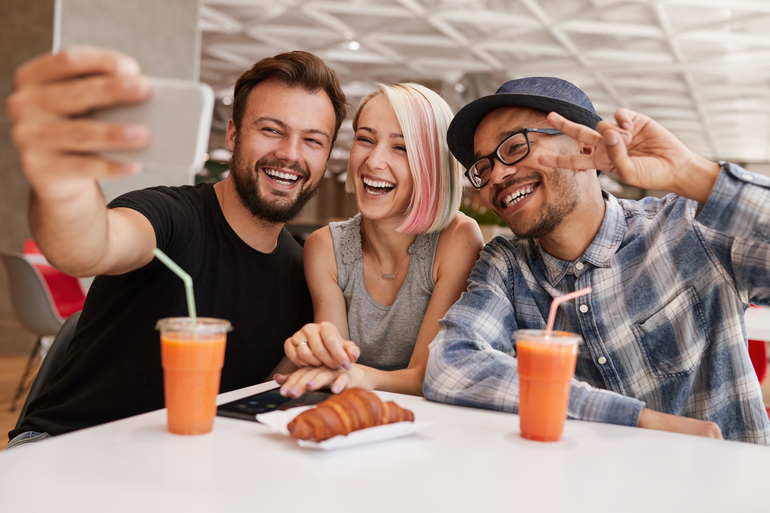 Friends Taking a Selfie