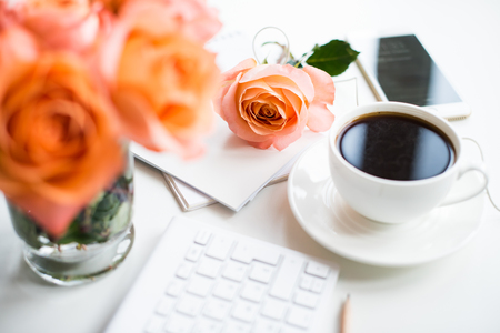 Roses and Coffee at Work