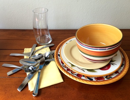 Dishes and utensils for setting your table