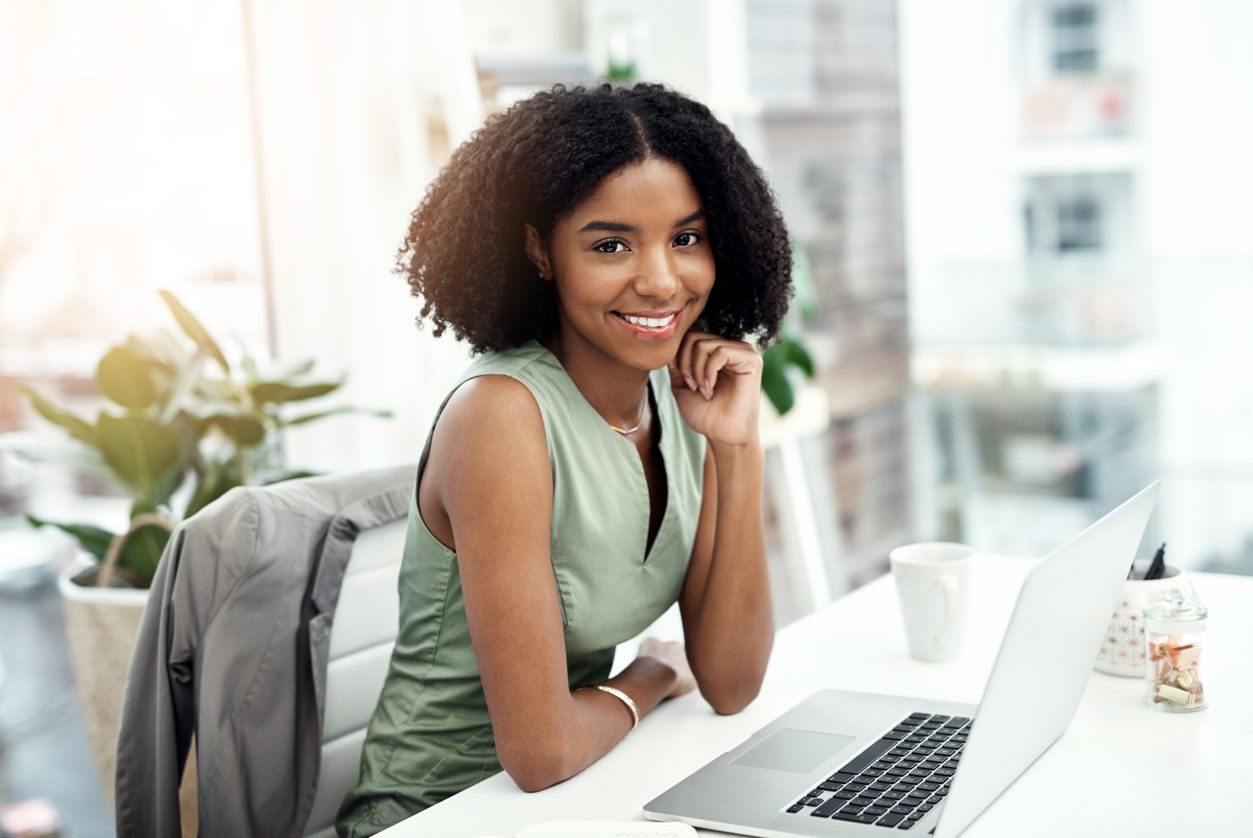 Working Woman at Her Desk